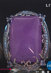 Jade of Yesteryear Emerald-Cut Purple Jade & Multi-Gemstone Ring Size 5